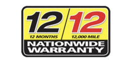 12-month 12,000-mile warranty logo